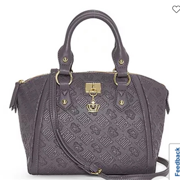Juicy Couture Handbags - ☔️SALE 2DAY ONLY! NWT Juicy Couture Wordy Satchel rabbit deboss gray